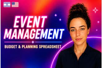 create a customized event budget and planning spreadsheet