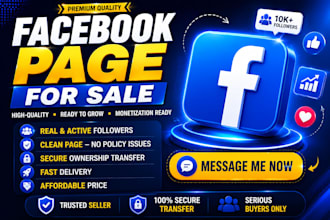 facebook page for sale
