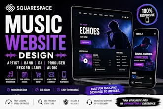 design squarespace music artist band record label dj producer audio website