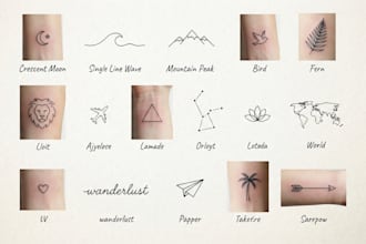 design a minimalist fine line tattoo
