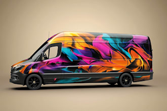 make creative vehicle wrap design for your car, truck, van