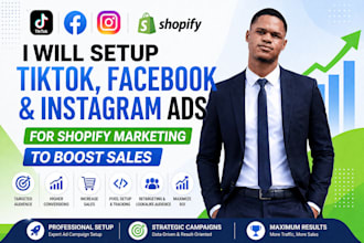 setup tiktok facebook and instagram ads for shopify marketing to boost sales