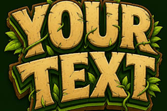 design 3d gaming typography and custom text logo
