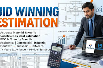 prepare winning bid estimates for construction projects