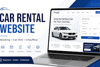 build car rental website, car hire booking, chauffeur, vehicle rental site
