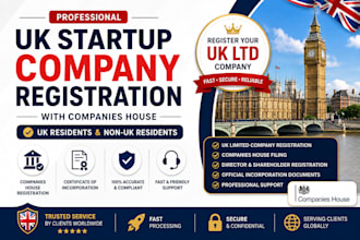register your UK startup company with companies house