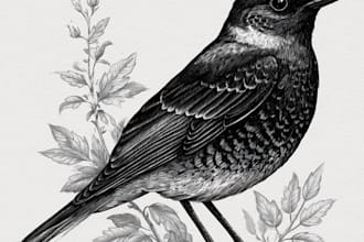 draw an illustration in a pen and ink style