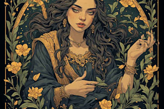 design tarot card illustration tarot card design oracle card design