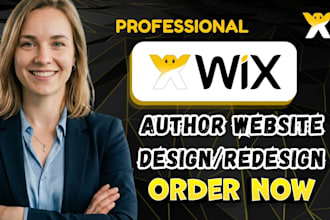 design a wix author website for writers and book authors, wix author website