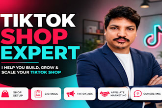 setup tiktok shop, product listings, and tiktok ads