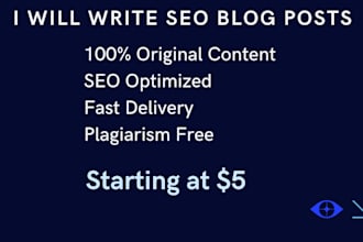write SEO blog posts and articles that rank on google