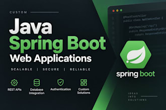 develop custom java spring boot web applications and rest apis