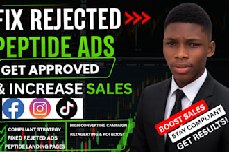 do peptide ads creation facebook, ig and tiktok ads fix issue and affiliate ads