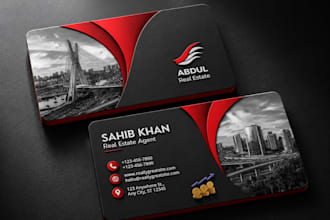 design modern professional luxury business card in canva