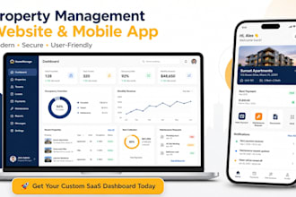 build real estate property management platform, web and landlord tenant apps