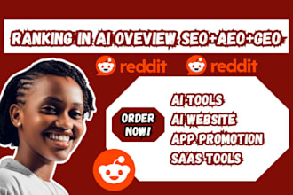 reddit SEO post and GEO comments to promote ai saas tools business website link