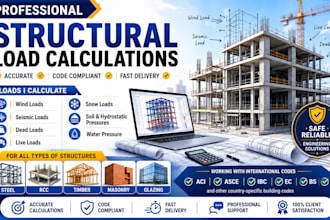 do wind load and seismic load calculations and structural analysis