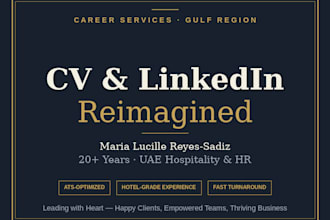 rewrite your CV and linkedin for gulf jobs
