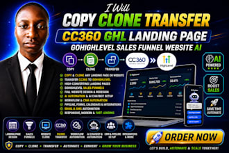 copy clone transfer cc360 ghl landing page gohighlevel sales funnel website ai