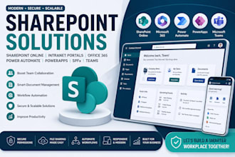 develop sharepoint intranet power automate power apps spfx office 365 setup uiux
