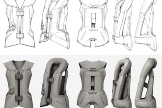 design innovative rider airbag safety products with 3d cad and manufacturing