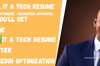 write an ats friendly IT and tech resume, CV for all career