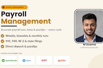 run payroll and file payroll taxes in quickbooks, gusto and adp