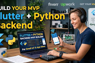 flutter and python backend mvp builder for small iot app