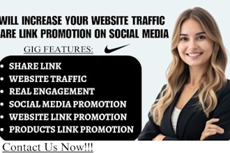 promote and advertise website shopify share link on social media for traffic