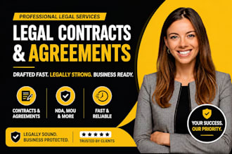 write legal contracts agreements mou nda and business contract drafting fast