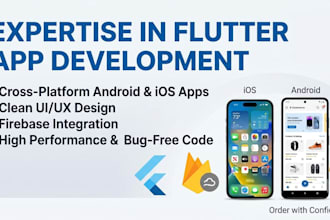 be your expert flutter developer for android and ios app development