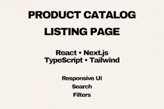 build a product catalog or listing page with filters