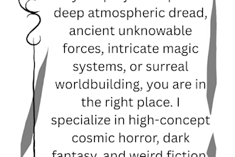 write custom cosmic horror and weird fantasy stories