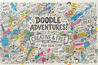 draw custom cute doodle art illustration for you