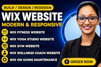 do wix website design redesign wix yoga fitness gym wellness coach landing page