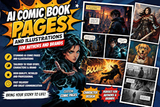 design ai comic book pages and illustrations for authors and brands
