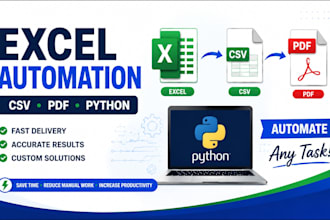 automate excel, csv and pdf tasks using python