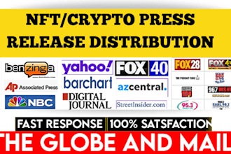 crypto press release promotion nft marketing, crypto press release distribution