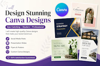 design professional canva, social media posts, posters