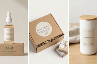 design minimalist and eco friendly product packaging and label