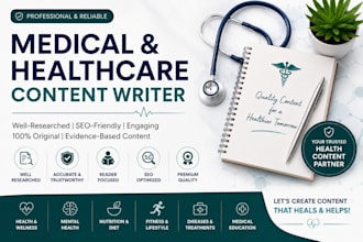 write SEO medical and healthcare articles
