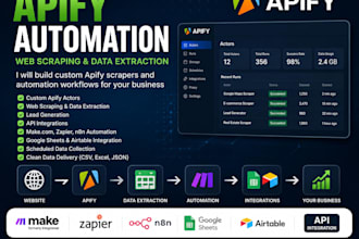 build apify automation web scraper and ai workflow