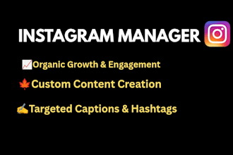 be your expert instagram  manager