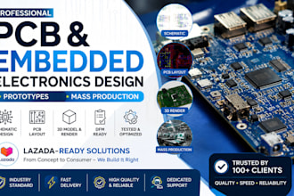 design pcb embedded electronics products prototypes, mass production lazada