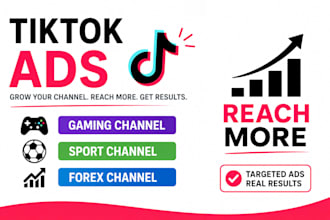 setup tiktok ads for sport channel, gaming channel tiktok ads