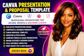 create canada, spain executive presentation corporate canva proposal template