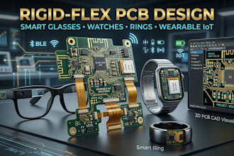 design rigid flex pcb for smart glasses, watches rings and mini devices firmware