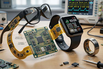 design rigid flex pcb for smart glasses, watches and smart rings