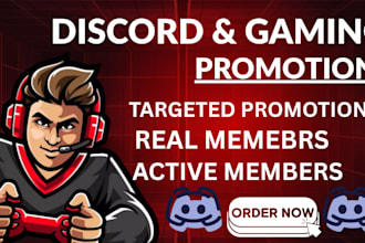 discord server promotion, gaming server promotion,   discord advertising growth