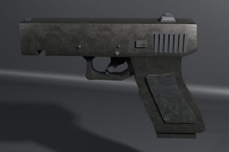 create optimized weapon game assets in blender